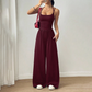 ☀️Damen Jumpsuit – Spaghettiträger mit Taillenbetonung und Weitem Bein