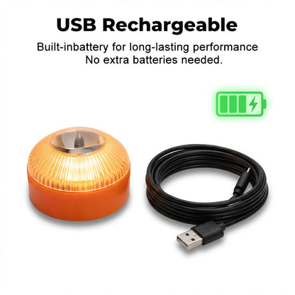 🚨🔦 V16 Stroboskoplichtleiste mit starkem Magneten – 360° Rotation, 16 LED Modi & IP65 wasserdicht ⚡🔋 für Baustelle, Offroad & Notfälle – ideal als Warnleuchte für LKW, Auto & Boot