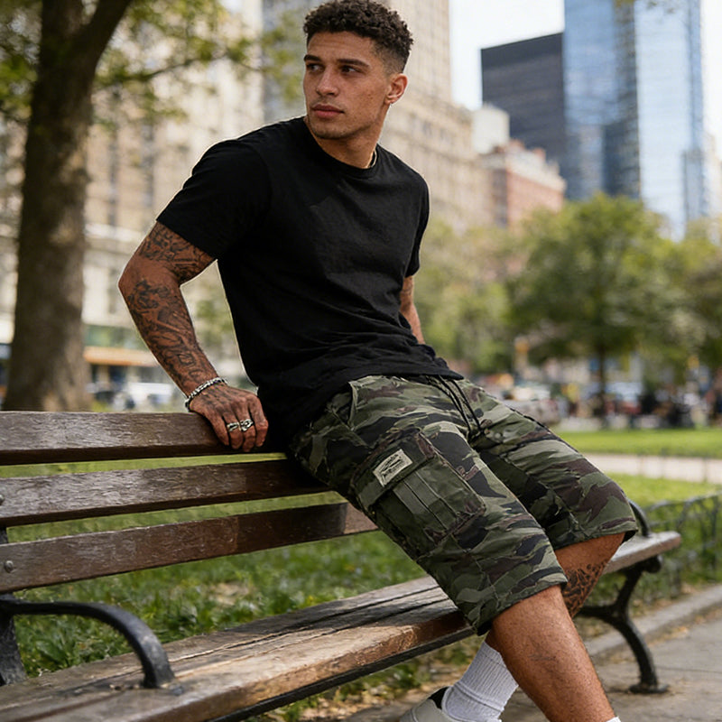 🔥 50% RABATT! 🩳 Herren-Camo-Cargoshorts mit Mehreren Taschen – Strapazierfähig, bequem & praktisch – Perfekt für Outdoor & Freizeit 🏕️