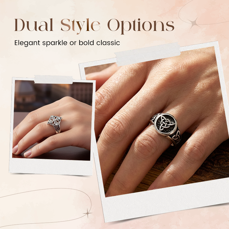 🔥Limitiertes Angebot: 💍Keltischer Liebesknoten Ring – Trinity Design – Vintage Silber