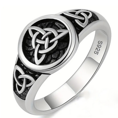 🔥Limitiertes Angebot: 💍Keltischer Liebesknoten Ring – Trinity Design – Vintage Silber
