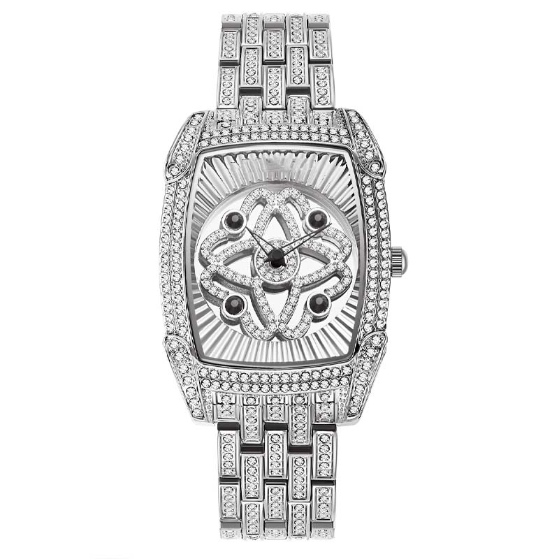 💎 Heißer Verkauf – 50 % Rabatt！！💎Damenarmbanduhr aus Quarz mit Strassbesatz