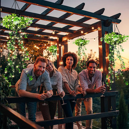 ☀️ 50 % Rabatt – Solar-Efeu-Lichterkette mit künstlichen Blättern – wasserdicht, 8 Beleuchtungsmodi & flexibel – perfekt für Garten, Balkon & Wanddekoration 🌿💡