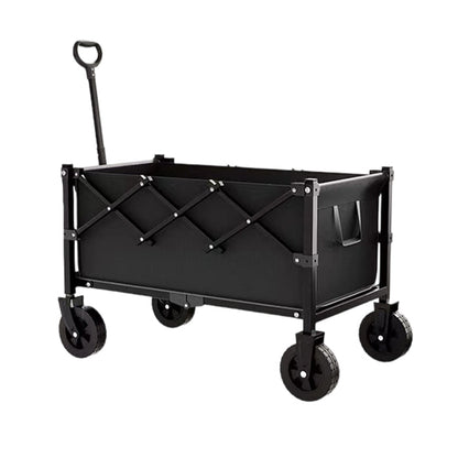 📢 50% RABATT! ⏰ Faltbarer Transportwagen mit Rädern – Robuster Stahlrahmen, 80 kg Traglast, für Strand, Camping & Garten