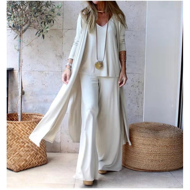 3-teiliges, locker sitzendes Loungewear-Set für Damen