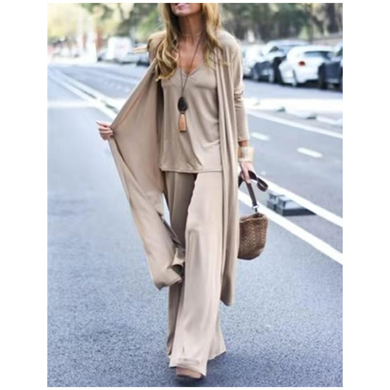 3-teiliges, locker sitzendes Loungewear-Set für Damen