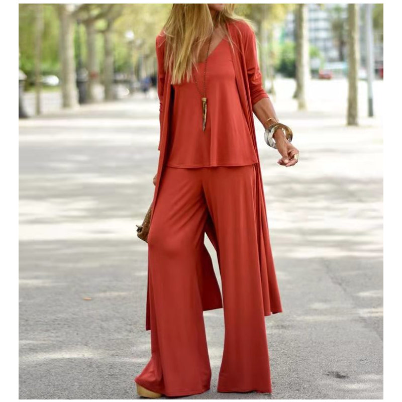 3-teiliges, locker sitzendes Loungewear-Set für Damen