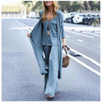 3-teiliges, locker sitzendes Loungewear-Set für Damen