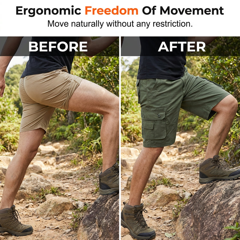 🩳 50% RABATT! 🏕️ Herren lässige Outdoor-Cargo-Shorts – Robust, viele Taschen & verstellbarer Bund – Ideal für Wandern, Arbeit oder den Alltag – bequem & funktional 🌿