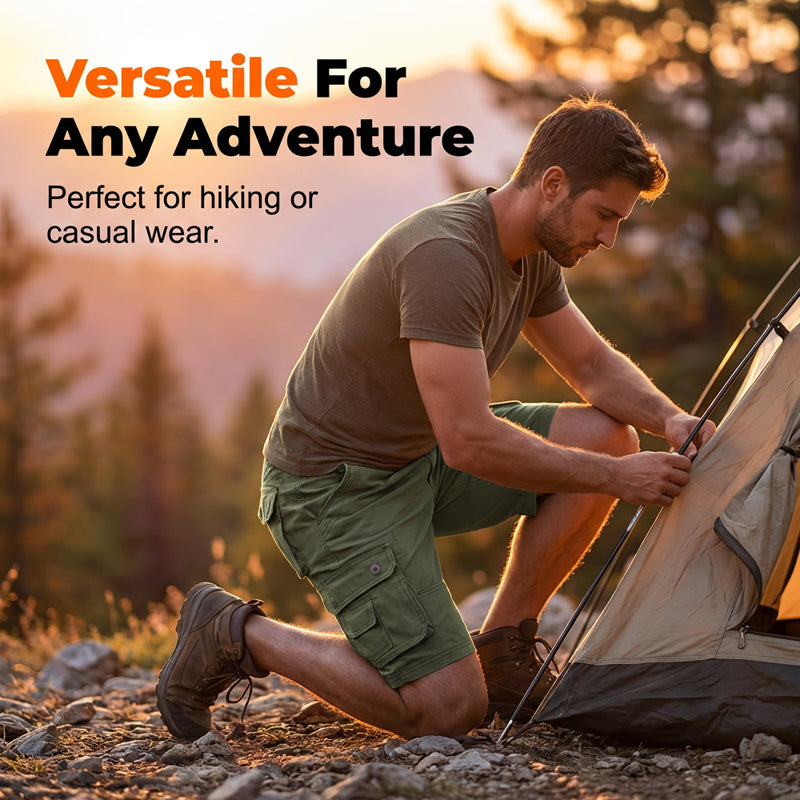 🩳 50% RABATT! 🏕️ Herren lässige Outdoor-Cargo-Shorts – Robust, viele Taschen & verstellbarer Bund – Ideal für Wandern, Arbeit oder den Alltag – bequem & funktional 🌿