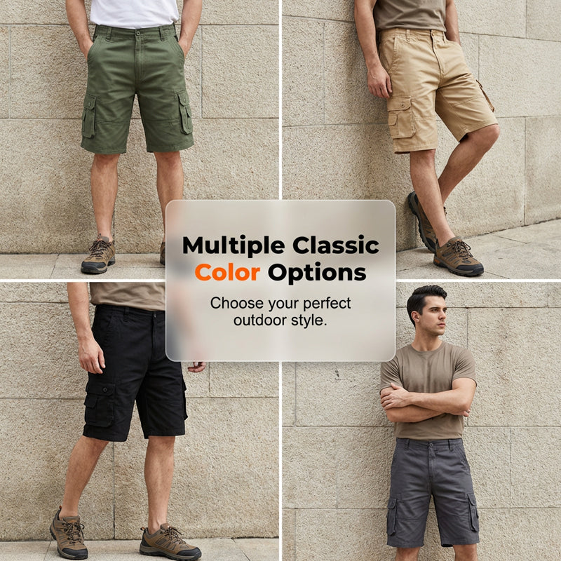 🩳 50% RABATT! 🏕️ Herren lässige Outdoor-Cargo-Shorts – Robust, viele Taschen & verstellbarer Bund – Ideal für Wandern, Arbeit oder den Alltag – bequem & funktional 🌿