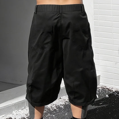 👖 LIMITIERT: 50% RABATT! 🔥 Herren-Caprihose in Übergrößen – Weites Bein, Elastischer Bund mit Kordelzug, Strapazierfähiges Polyester 🔥