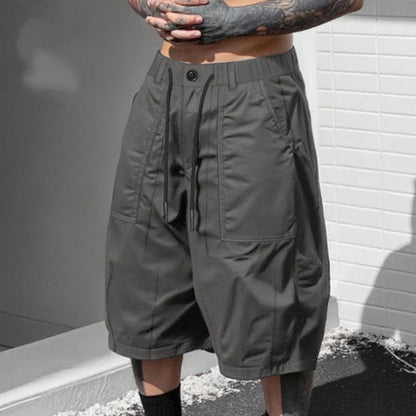 👖 LIMITIERT: 50% RABATT! 🔥 Herren-Caprihose in Übergrößen – Weites Bein, Elastischer Bund mit Kordelzug, Strapazierfähiges Polyester 🔥