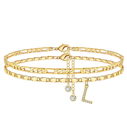 Mehrlagiger Gold-Fußkette für Damen – elegant & zeitlos – ideal für Sandalen & den Sommer✨🦶