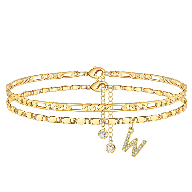 Mehrlagiger Gold-Fußkette für Damen – elegant & zeitlos – ideal für Sandalen & den Sommer✨🦶