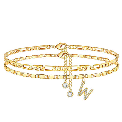 Mehrlagiger Gold-Fußkette für Damen – elegant & zeitlos – ideal für Sandalen & den Sommer✨🦶
