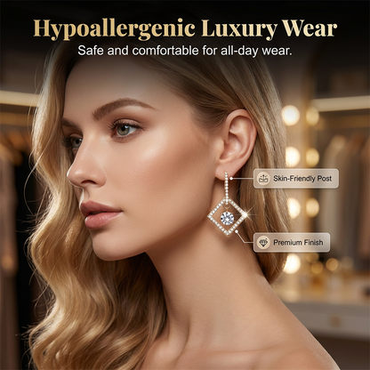 💎 55% RABATT! ✨ Funkelnde Geometrische Diamant-Ohrringe – Zeitloses Design, Hochwertige Verarbeitung & Perfekt Für Besondere Anlässe 🌟