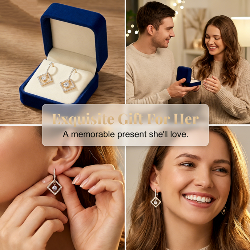 💎 55% RABATT! ✨ Funkelnde Geometrische Diamant-Ohrringe – Zeitloses Design, Hochwertige Verarbeitung & Perfekt Für Besondere Anlässe 🌟