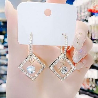 💎 55% RABATT! ✨ Funkelnde Geometrische Diamant-Ohrringe – Zeitloses Design, Hochwertige Verarbeitung & Perfekt Für Besondere Anlässe 🌟
