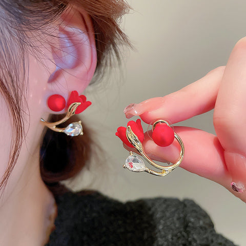 🔥Solange der Vorrat reicht 40 % Rabatt!🎉Vielseitige Tulpen-Ohrringe