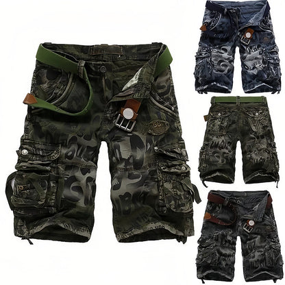 Herren-Cargoshorts 🩸 Klassisch und robust, mit vielen Taschen für alles, was du brauchst, leichtgängigem Reißverschluss, strapazierfähig und abriebfest, geeignet für Arbeit und Freizeit 💪