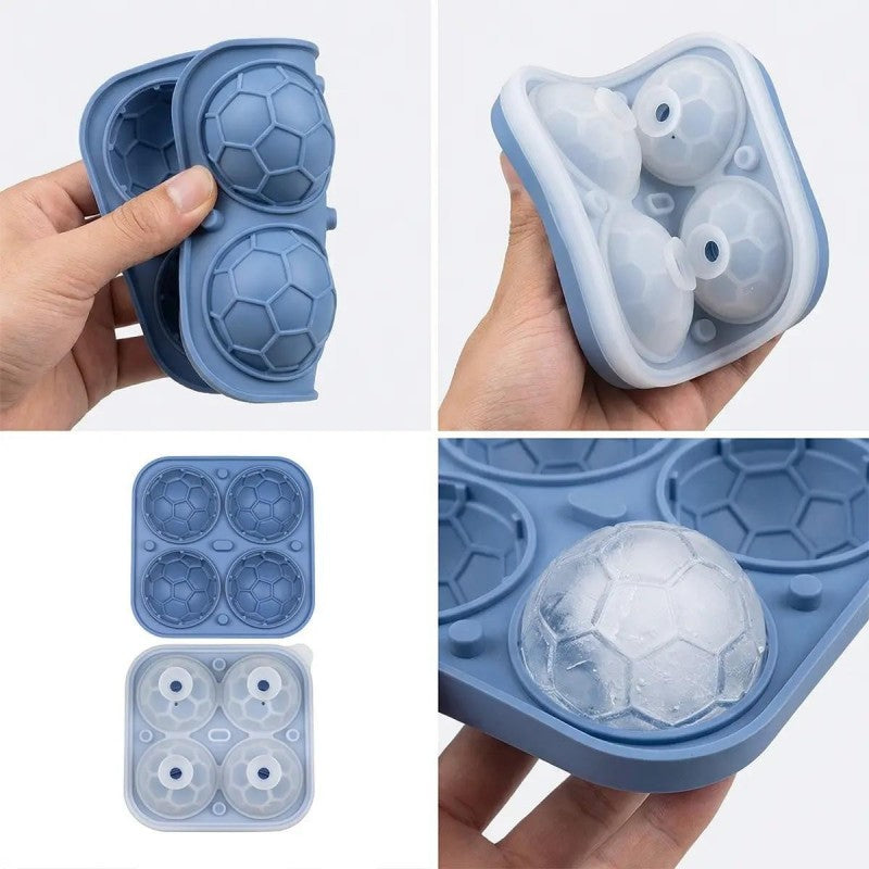 ⚽ 1. 2+1 GRATIS DEAL 🔥 Silikon Eisballform in Fußballform – perfekte Eiswürfel für Sommerdrinks 🧊⚽✨