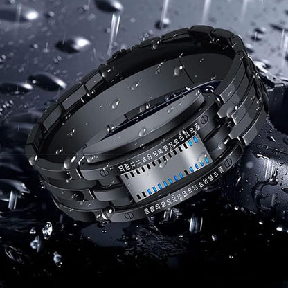 💫 HALF PRICE DEAL ⌚ Herren LED Binary-Uhr 🔥 futuristisch, hochwertig & ideal als Geschenk für den Freund 🎁