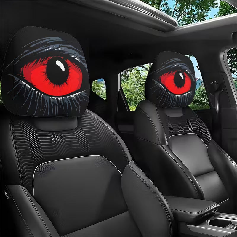 Gruselige Kopfstützenhülle mit rotem Auge👁️‍🗨️🚗