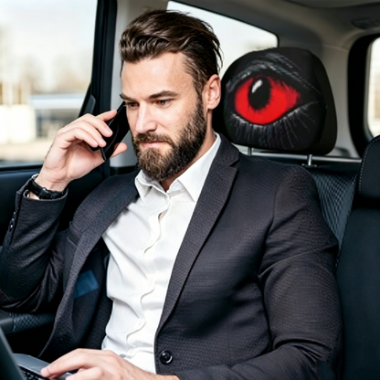 Gruselige Kopfstützenhülle mit rotem Auge👁️‍🗨️🚗