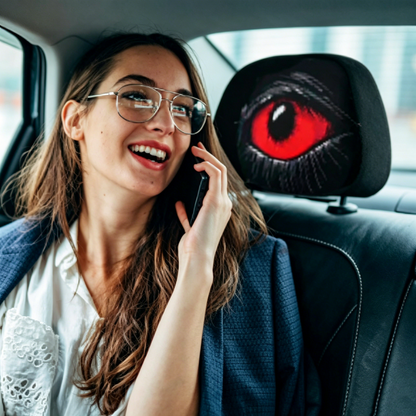 Gruselige Kopfstützenhülle mit rotem Auge👁️‍🗨️🚗