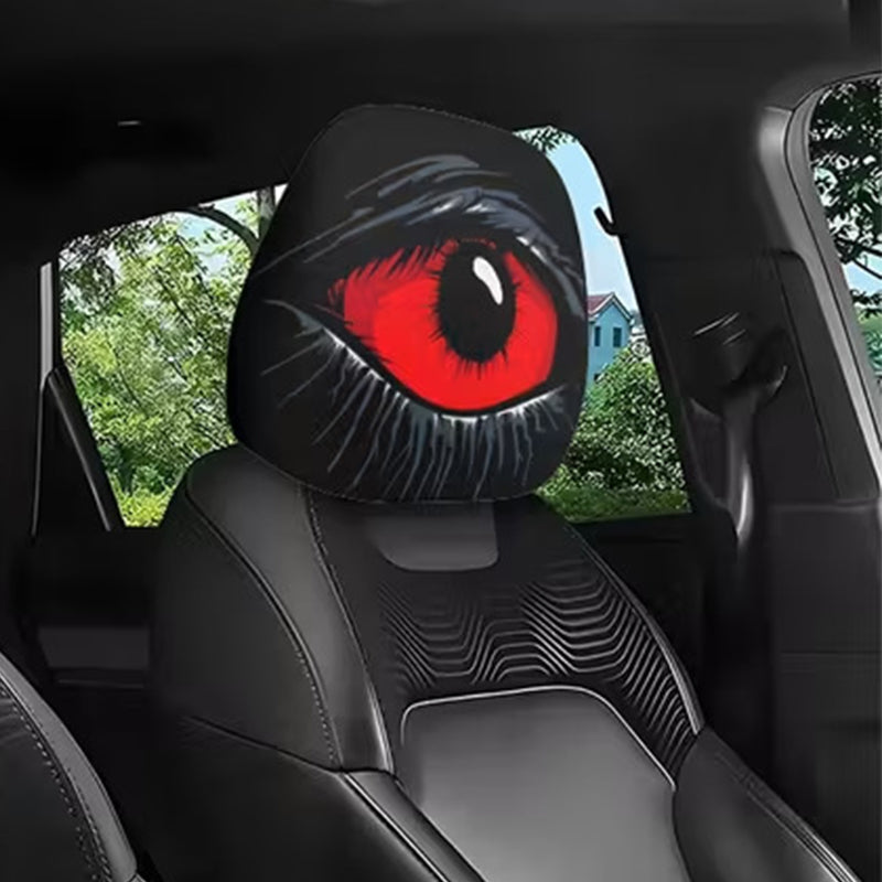 Gruselige Kopfstützenhülle mit rotem Auge👁️‍🗨️🚗