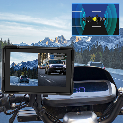 🏍️ LIMITED-TIME 50% RABATT! 📹 Motorrad-Dashcam mit CarPlay – IPX6 Wasserdicht, Dual-Kamera, Drahtlos 🎥