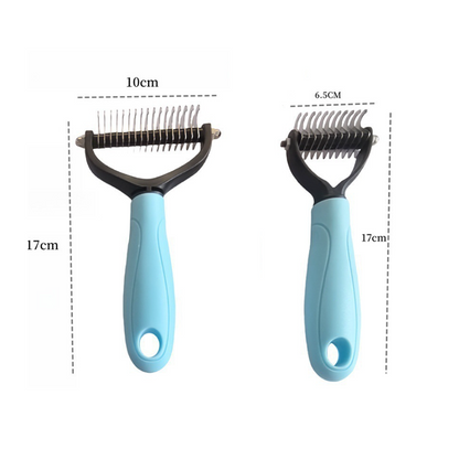 🐶Fellpflegekamm für Haustiere ✨ Eine Seite entwirrt das Fell, die andere entfernt lose Haare. Abgerundete Zinken entfernen Haare mühelos und sorgen mit nur einem Zug für ein sauberes Ergebnis 🧹