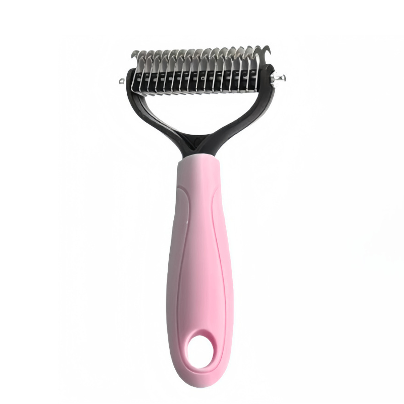 🐶Fellpflegekamm für Haustiere ✨ Eine Seite entwirrt das Fell, die andere entfernt lose Haare. Abgerundete Zinken entfernen Haare mühelos und sorgen mit nur einem Zug für ein sauberes Ergebnis 🧹