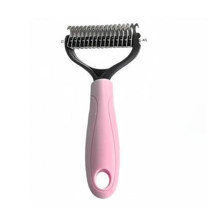 🐶Fellpflegekamm für Haustiere ✨ Eine Seite entwirrt das Fell, die andere entfernt lose Haare. Abgerundete Zinken entfernen Haare mühelos und sorgen mit nur einem Zug für ein sauberes Ergebnis 🧹