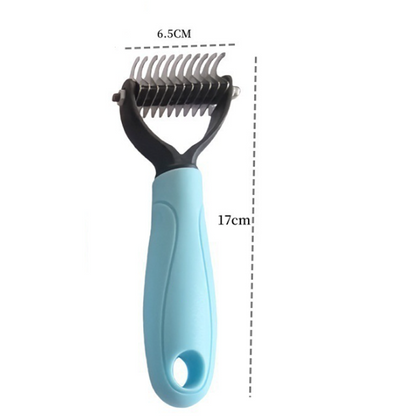🐶Fellpflegekamm für Haustiere ✨ Eine Seite entwirrt das Fell, die andere entfernt lose Haare. Abgerundete Zinken entfernen Haare mühelos und sorgen mit nur einem Zug für ein sauberes Ergebnis 🧹