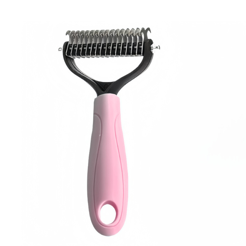 🐶Fellpflegekamm für Haustiere ✨ Eine Seite entwirrt das Fell, die andere entfernt lose Haare. Abgerundete Zinken entfernen Haare mühelos und sorgen mit nur einem Zug für ein sauberes Ergebnis 🧹