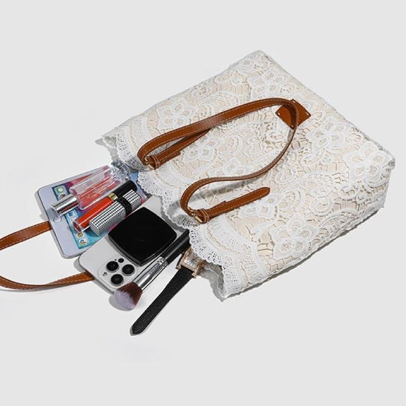 👜 62% RABATT! 👛 Elegante Spitzen-Tote-Bag mit Großem Fassungsvermögen – Stilvolles Design, Robuste Verarbeitung & Ideal Für Einkäufe, Strand & Alltag 🏖️