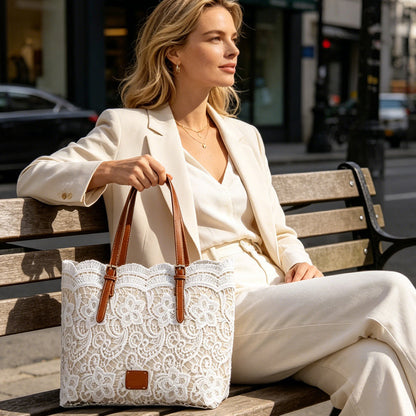👜 62% RABATT! 👛 Elegante Spitzen-Tote-Bag mit Großem Fassungsvermögen – Stilvolles Design, Robuste Verarbeitung & Ideal Für Einkäufe, Strand & Alltag 🏖️