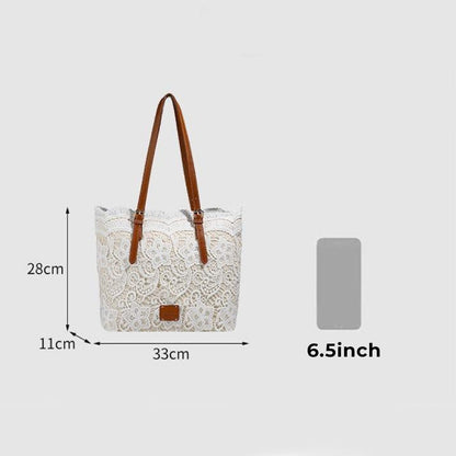 👜 62% RABATT! 👛 Elegante Spitzen-Tote-Bag mit Großem Fassungsvermögen – Stilvolles Design, Robuste Verarbeitung & Ideal Für Einkäufe, Strand & Alltag 🏖️