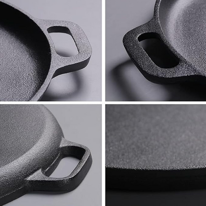 Non-Stick Cast Iron Griddle Pan with Handles