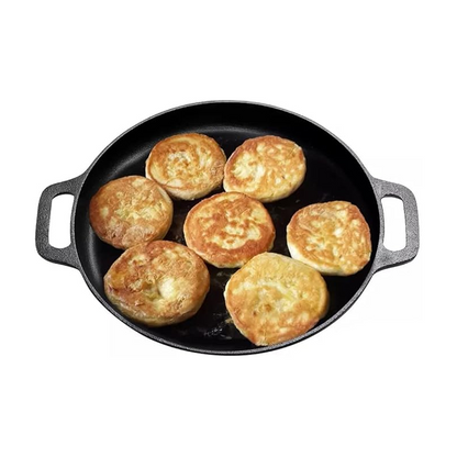 Non-Stick Cast Iron Griddle Pan with Handles