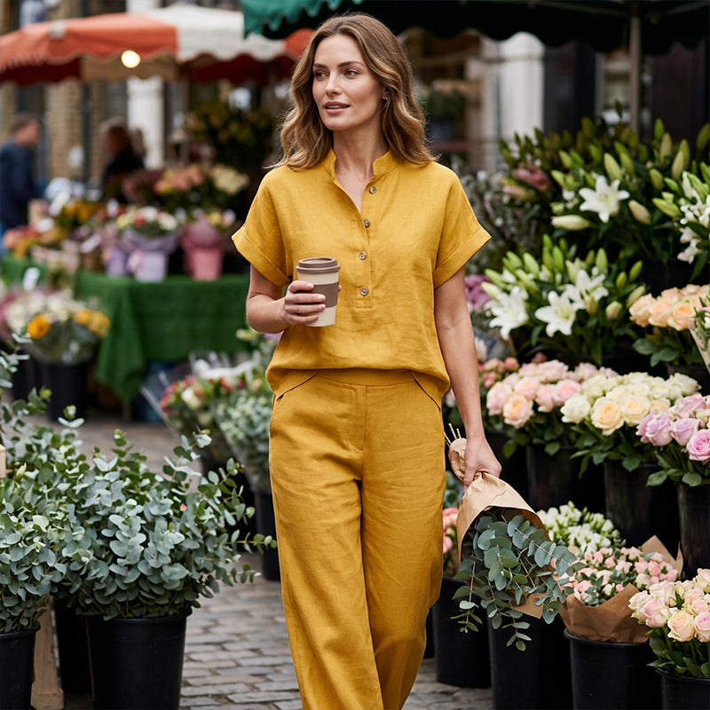 Lässiges Damen-Set – T-Shirt & lange Hose – bequem & stylish für jeden Tag