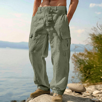 🔥Solange der Vorrat reicht 50% Rabatt!🎉Lässiger Komfort: Cargo-Hose aus Baumwolle & Leinen 🌿✨
