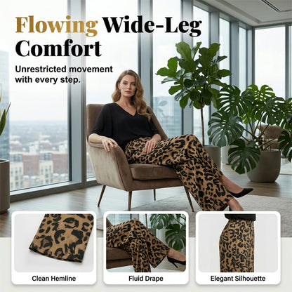 👚 50% RABATT! 🐆 Damen Set: V-Ausschnitt Top & Hose mit Leopardenmuster – Wild, bequem & perfekt für einen trendigen Look ✨