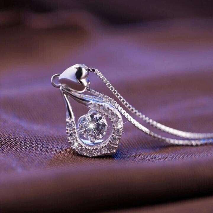 💧Funkelnde Herz-Tropfen-Halskette ✅ Beweglicher Stein & eleganter Glanz | Raffiniertes Geschenk 💞 – HEUTE 50 % RABATT 🔥