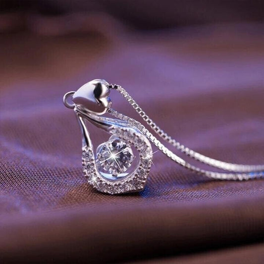💧Funkelnde Herz-Tropfen-Halskette ✅ Beweglicher Stein & eleganter Glanz | Raffiniertes Geschenk 💞 – HEUTE 50 % RABATT 🔥