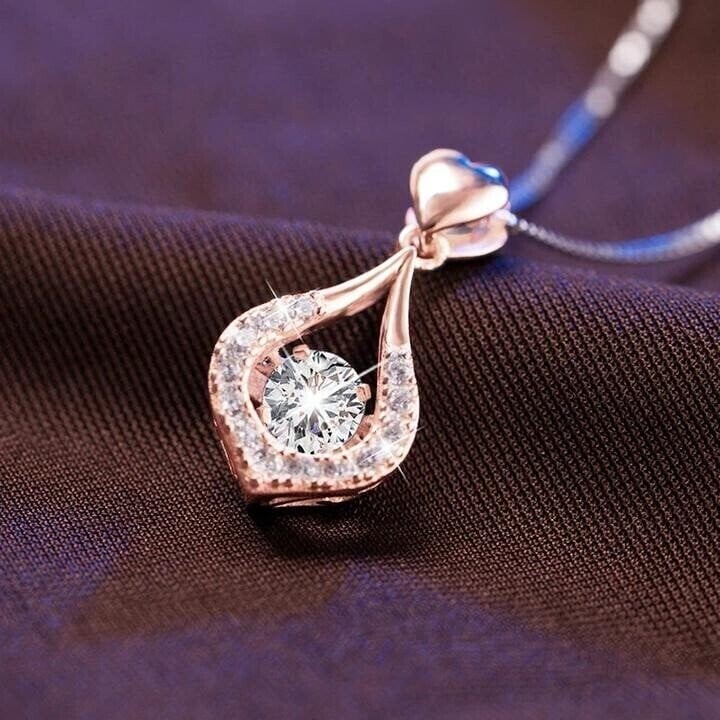 💧Funkelnde Herz-Tropfen-Halskette ✅ Beweglicher Stein & eleganter Glanz | Raffiniertes Geschenk 💞 – HEUTE 50 % RABATT 🔥