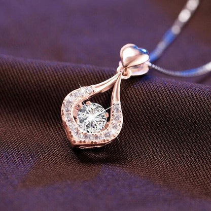 💧Funkelnde Herz-Tropfen-Halskette ✅ Beweglicher Stein & eleganter Glanz | Raffiniertes Geschenk 💞 – HEUTE 50 % RABATT 🔥