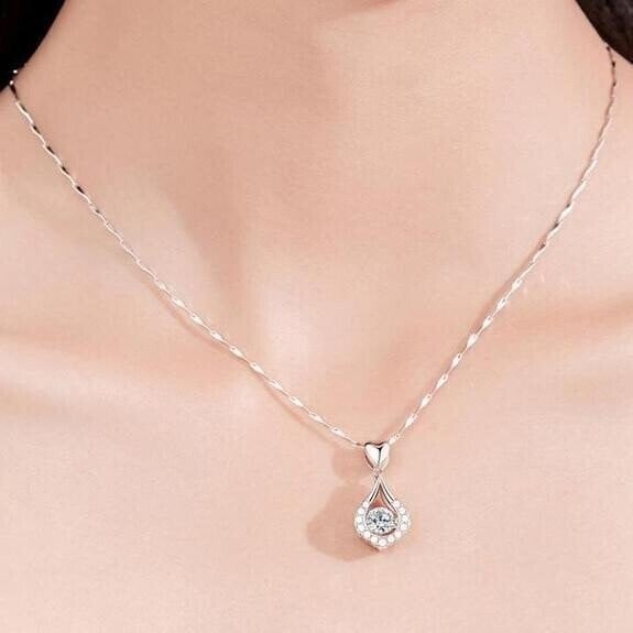 💧Funkelnde Herz-Tropfen-Halskette ✅ Beweglicher Stein & eleganter Glanz | Raffiniertes Geschenk 💞 – HEUTE 50 % RABATT 🔥